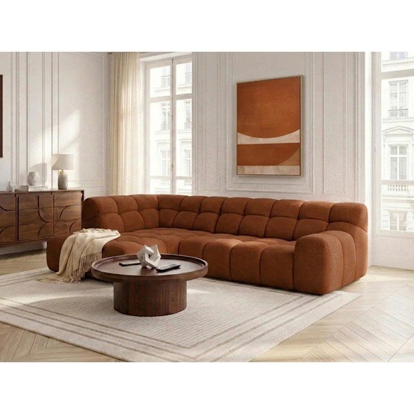 Oranž diivanvoodi/elektrilise istmepikendusega nurgadiivan (vasak nurk/L-kujuline) Andre - Bobochic Paris-image-4