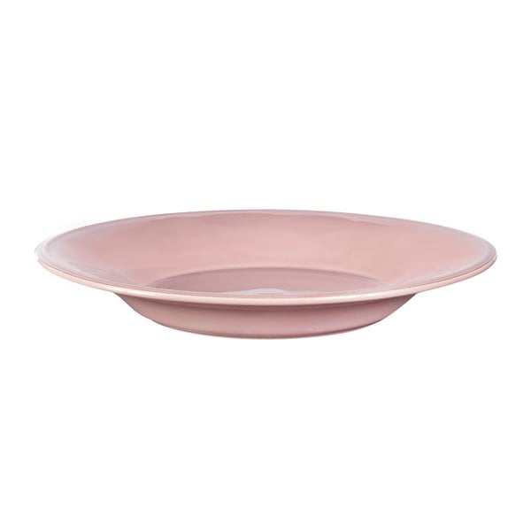 Růžový kameninový hluboký talíř Côté Table Constance, ⌀ 27 cm