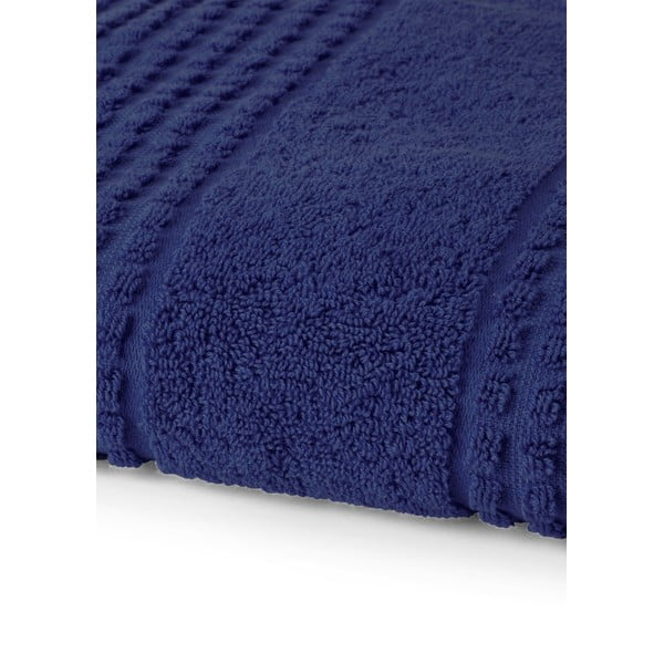 Tumesinine orgaanilisest puuvillast froteerätik 70x140 cm Check - JUNA-image-2