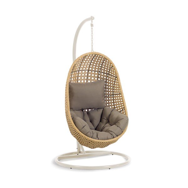 Helehall/naturaalne polsterdatud ripp-aiatool Cira - Kave Home