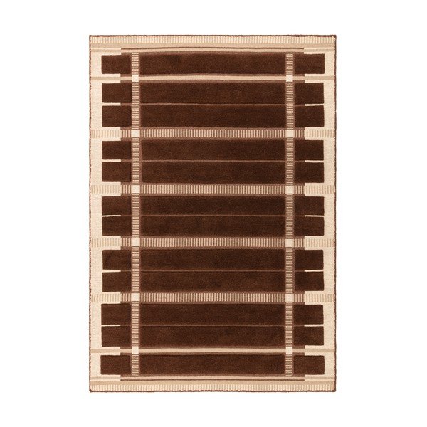 Pruun/beež käsitsi kootud villavaip 120x170 cm - Asiatic Carpets