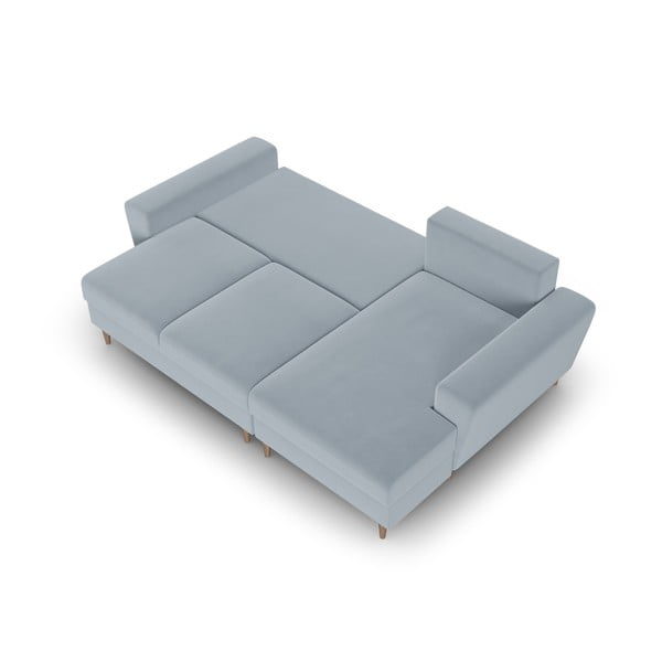 Helesinine sametist panipaigaga nurgadiivanvoodi (parem nurk) Kyoto - Cosmopolitan Design-image-2