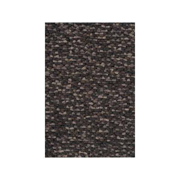 Vlněný koberec Crush Charcoal, 170x240 cm