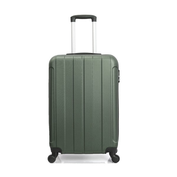 Tmavě zelený cestovní kufr na kolečkách Hero Fogo, 93 l
