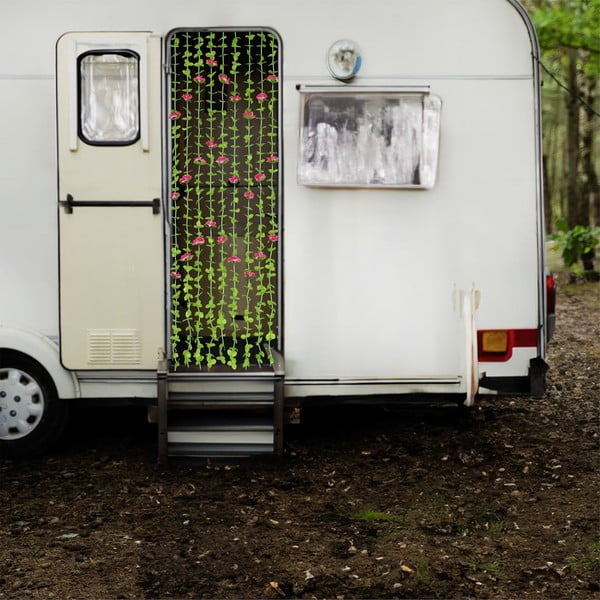 Punane-roheline uksekardin 90x190 cm Roses - Maximex-image-1