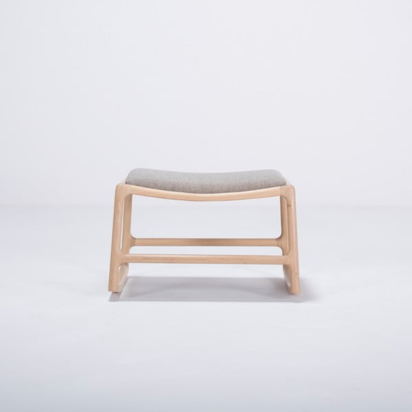 Tammepuidust konstruktsiooniga ja halli tekstiilist istmega osman Dedo - Gazzda