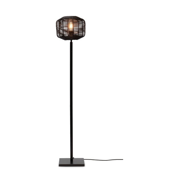 Must põrandavalgusti rotangist lambivarjuga (kõrgus 130 cm) Tanami - Good&Mojo