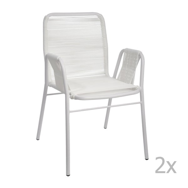 Sada 2 bílých židlí J-Line Elast
