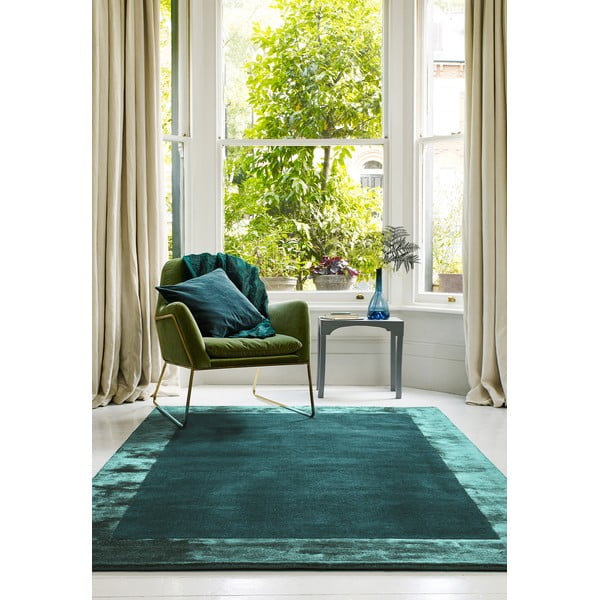 Petrooleumi värvi käsitsi kootud villaseguga vaip 160x230 cm Ascot - Asiatic Carpets-image-1