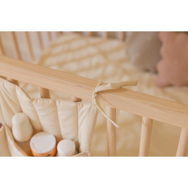 Kreem orgaanilisest puuvillast hällitasku riidepuu 40 cm Benjamin Natural – Lorena Canals-image-3