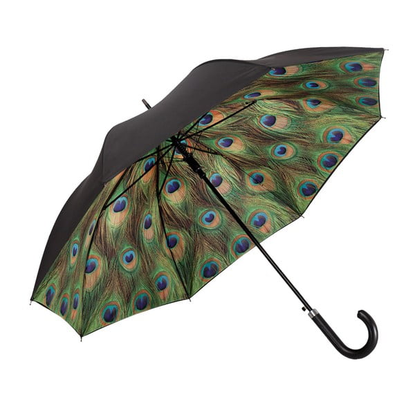 Zelený holový deštník s dvojitou vrstvou Von Lilienfeld Peacock Double Layer, ø 100 cm