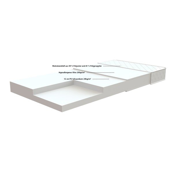 Laste vahtplastist madrats , 90 x 200 cm Soft - Vipack-image-2
