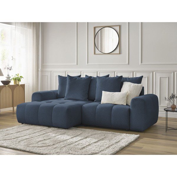 Sinine šenillist panipaigaga nurgadiivanvoodi (vasak nurk) Roxelane - Bobochic Paris-image-3