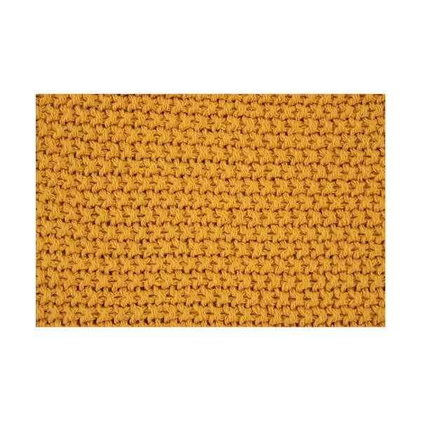 Kollane silmkoeline tekk taaskasutatud puuvillast 130x170 cm Santos - House Nordic-image-2