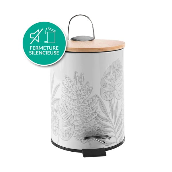 Valge metallist prügikast 3 l Amber - douceur d'intérieur-image-3