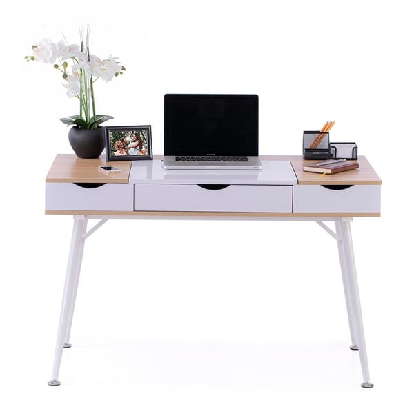 Tammeplaadiga töölaud 60x120 cm Faryn - Homede-image-4