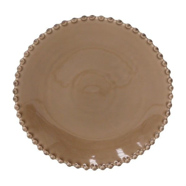 Kakaově hnědý kameninový dezertní talíř Costa Nova Pearl, ⌀ 22 cm