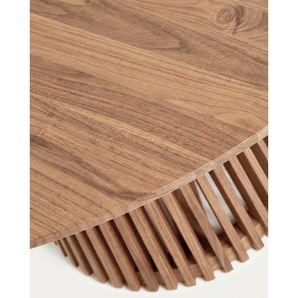 Ümmargune söögilaud tiigipuidust naturaalses värvitoonis ø 90 cm Jeanette - Kave Home-image-3