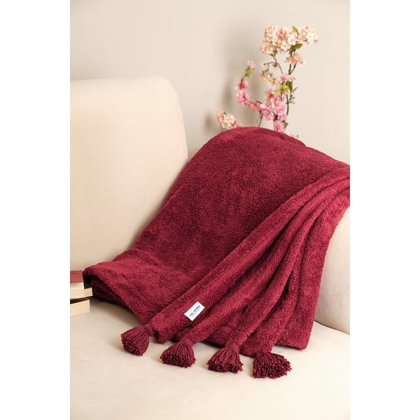 Punane mikroplüüsist voodikate kaheinimesevoodile 200x220 cm Puffy - Mijolnir-image-1