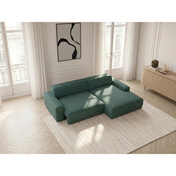 Roheline diivanvoodi/elektrilise istmepikendusega nurgadiivan (paremas nurgas) Abel - Bobochic Paris-image-2