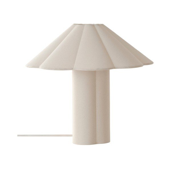 Kreemikas linane laualamp (kõrgus 38 cm) Gerd - Jotex