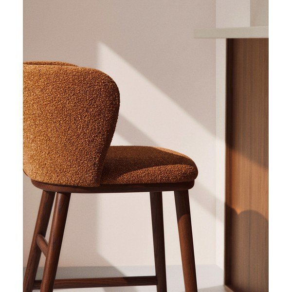 Terrakota värvi polsterdatud baaritool (istme kõrgus 65 cm) Ciselia - Kave Home-image-2