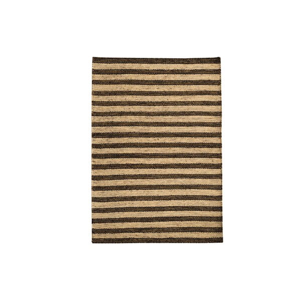 Ručně tkaný koberec Dark Brown Lines Kilim, 110x155 cm