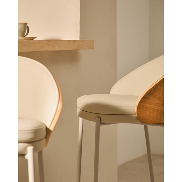 Beež baaritool (istme kõrgus 65 cm) Eamy - Kave Home-image-3