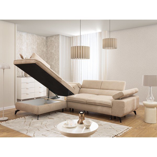 Beež šenill-nurgadiivan (vasak nurk/L-kujuline) Marbeya - Ropez-image-4