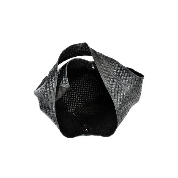 Mustast nahast Serena käekott - Mangotti Bags-image-3