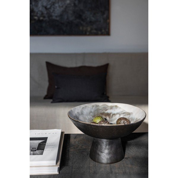 Must/elevandiluu värvi kivikeraamikast kauss ø 31,5 cm By Hand - Mette Ditmer Denmark-image-3