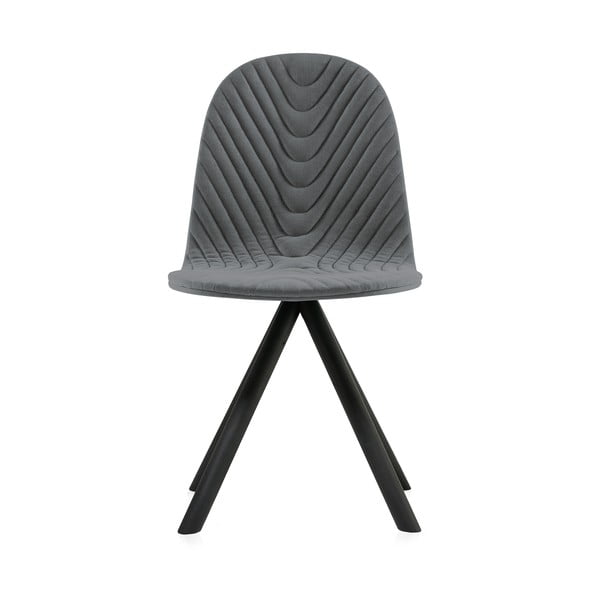 Tmavě šedá židle s černými nohami Iker Mannequin Wave