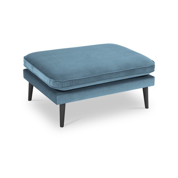 Helesinine mustade jalgadega sametist jalahoob Lento - Kooko Home-image-2