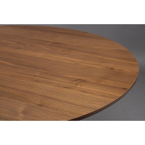 Ümmargune pähklipuidu spoonist söögilaud ø 120 cm Barlet - Dutchbone-image-4