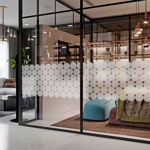 50-st matist kleebisest koosnev komplekt klaasile Circle - Ambiance-image-3