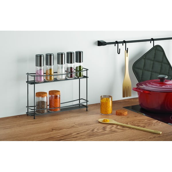 Must kahetasandiline Pepito Lava vürtsiriiul - Metaltex-image-1