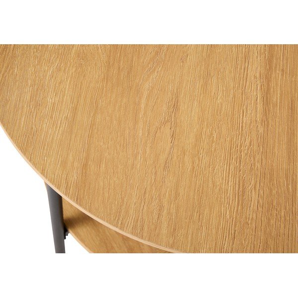 Ümmargune abilaud tammepuust dekoratsiooniga, ø 50 cm Pensacola - Unique Furniture-image-4