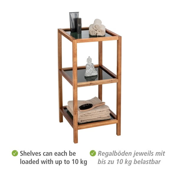 Klaasist vannitoariiul must-puiduvärvi 36x79 cm Fondi - Wenko-image-3