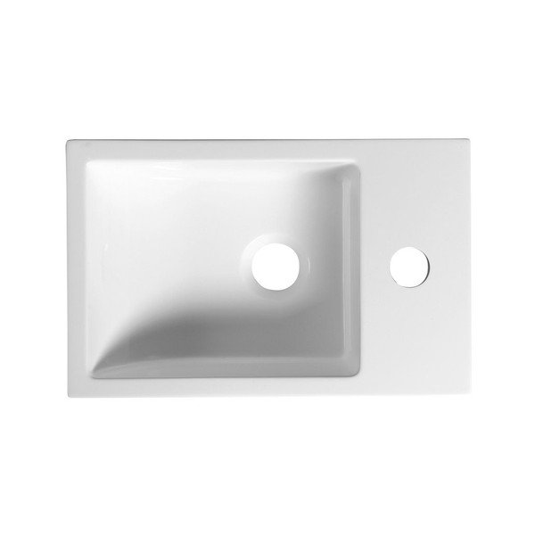 Valatud marmorist valge väike valamu, paremal pool Alabama - Sapho-image-2