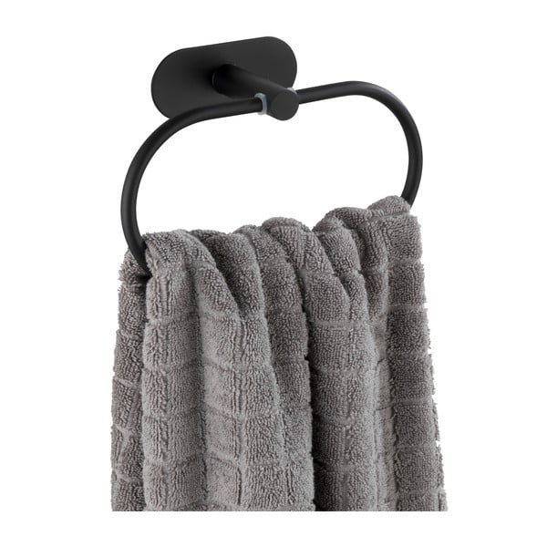 Matt must roostevabast terasest seinale paigaldatav rätikuhoidja Turbo-Loc® rõngas Orea - Wenko-image-3