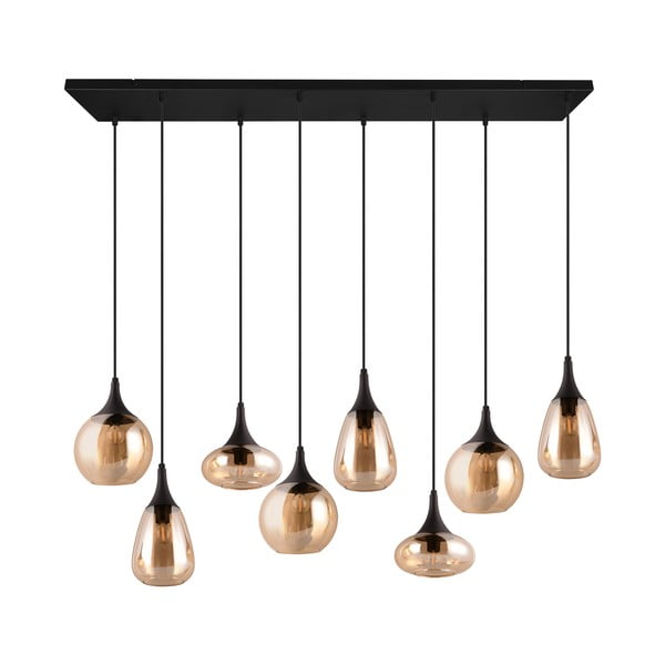 Must-oranž rippvalgusti klaasist varjuga Lumina - Trio-image-4