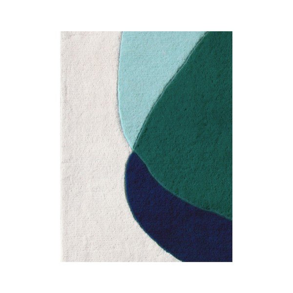 Zeleno-šedý koberec z čisté vlny HARTÔ Jane, 180 x 220 cm-image-1