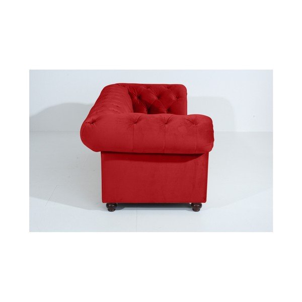 Červená pohovka Max Winzer Orleans Velvet, 216 cm-image-1