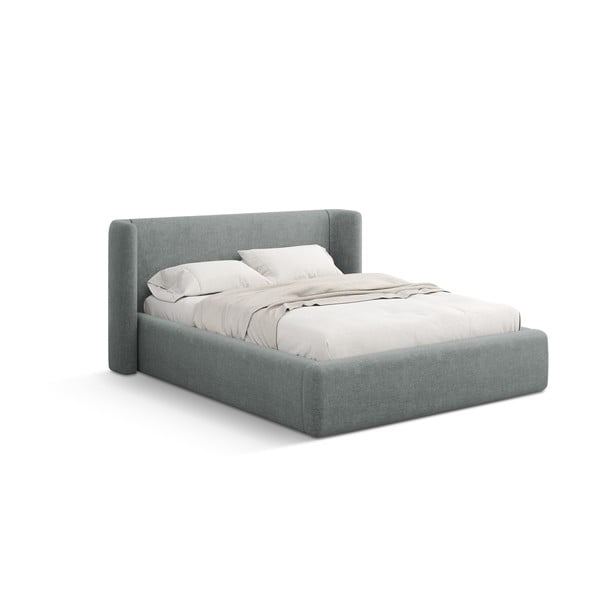 Tumehall polsterdatud kaheinimesevoodi, koos panipaiga ja restiga 160x200 cm Jason – Windsor & Co Sofas