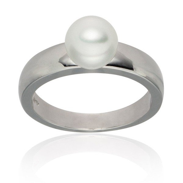 Perlový prsten Nova Pearls Copenhagen Jeanne s bílou perlou, vel. 54-image-1