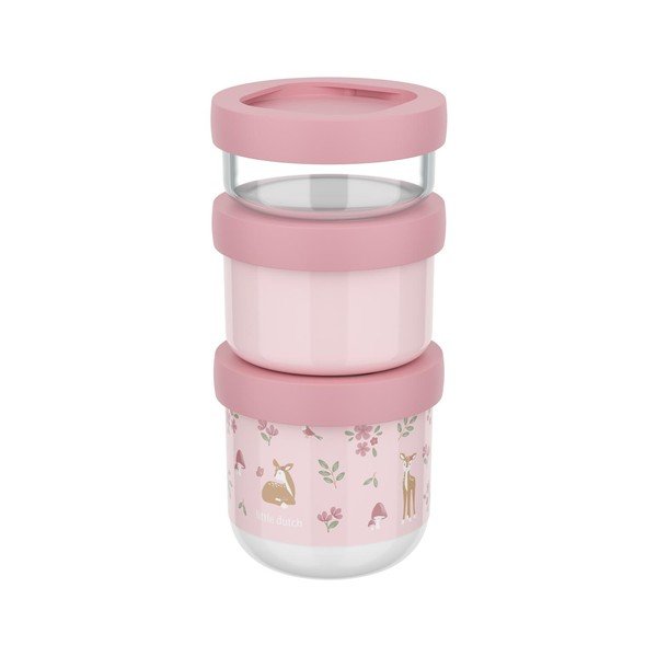 Heleroosad plastmassist laste suupistekarbid 3-osalise komplektiga Fairy Garden - Mepal