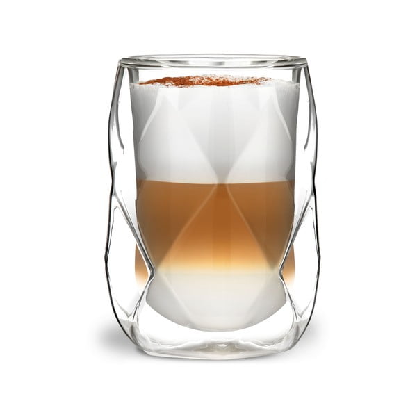 2 topelt seinaga piimaklaasi, 250 ml Geo - Vialli Design-image-3