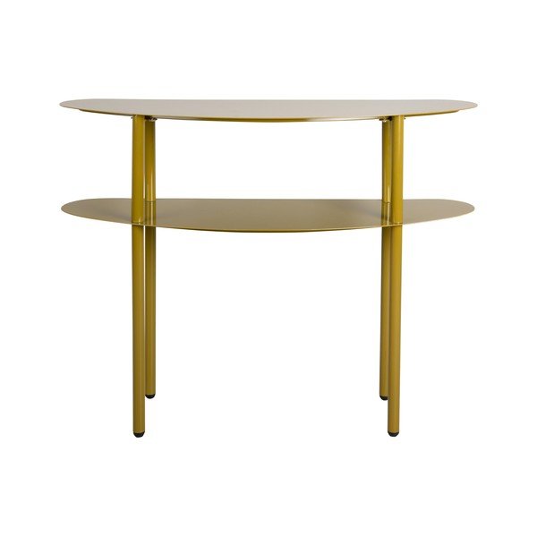 Khaki värvi metallist konsoollaud 28x90 cm Paris - Leitmotiv