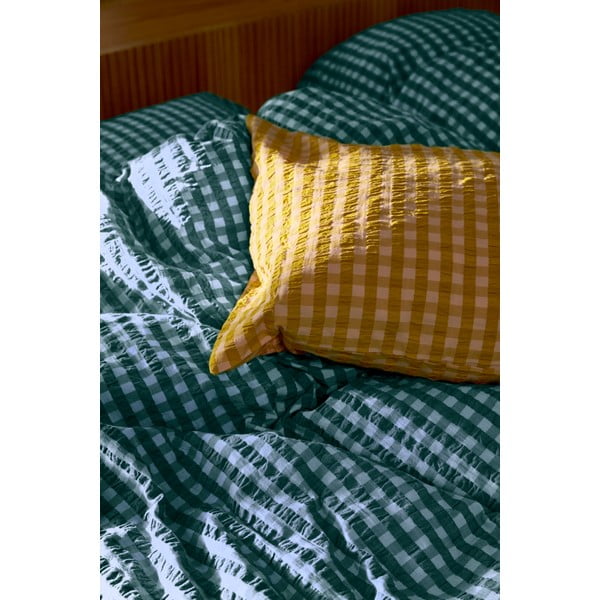 Roheline/sinine krepp-voodipesu üheinimesevoodile 140x200 cm Bæk&Bølge - JUNA-image-4