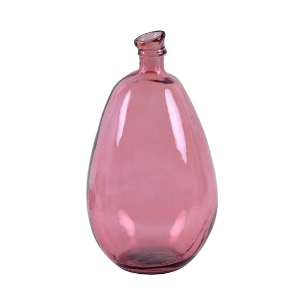 Růžová váza z recyklovaného skla Ego Dekor Simplicity, výška 47 cm